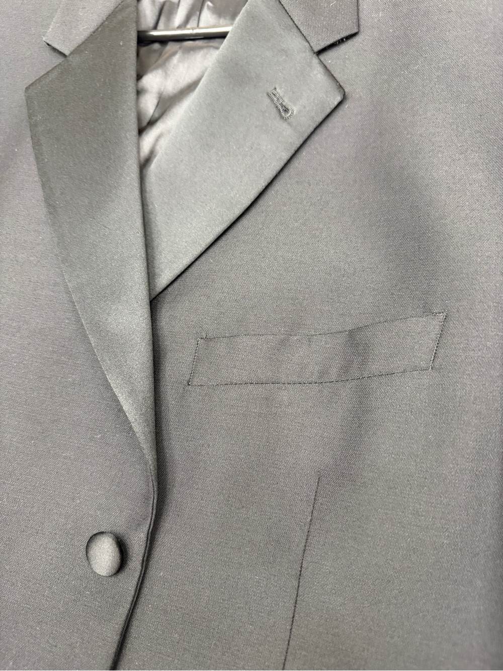 Joseph Abboud Men's Black Satin Trim Jacket Blazer Size 46